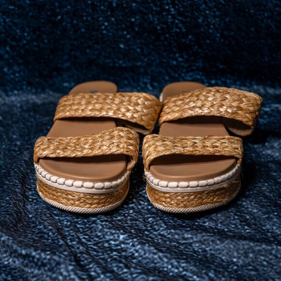 MIA Woven Platform Sandals – Size 8 - Picture 2 of 6